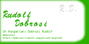 rudolf dobrosi business card